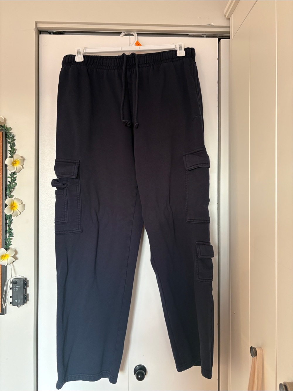 Garage Navy Women’s Cargo Pants with Drawstring Waist